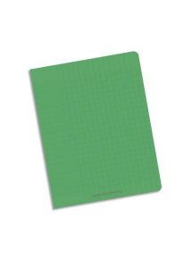 Cahier polypro 24x32cm, 96p, petits carreaux, vert