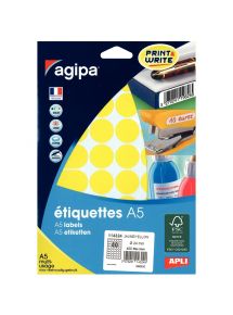 Etui de 400 pastilles de couleur diamètre 24mm jaune