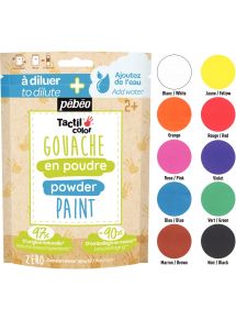 Lot de 10 sachets 180g de gouache en poudre 2 en 1 Tactilcolor