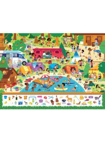 Puzzle cherche et trouve 100 pièces, au camping