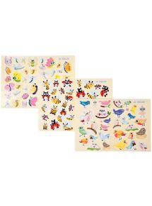 Pochette de 864 gommettes formes petites bêtes