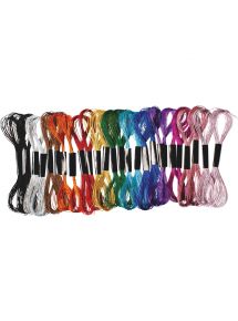 Sachet de 26 écheveaux pour bracelets brésiliens métallisés