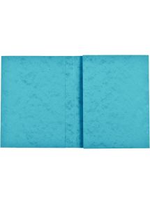 Lot de 10 protège-cahiers grands rabats en carte lustrée, pour format 24x32 cm, bleu
