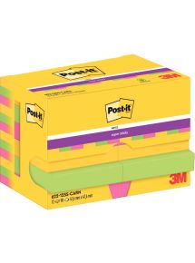 Bloc Post-it Super Sticky Carnival format 476x476mm, lot de 12 blocs de 90 feuilles, couleur assortie