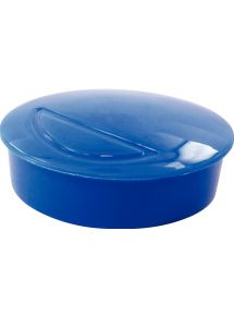 Blister de 4 punaises magnétiques, diamètre 32 mm.  Bleu