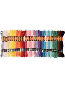 Sachet de 90 échevettes polyester coloris assortis