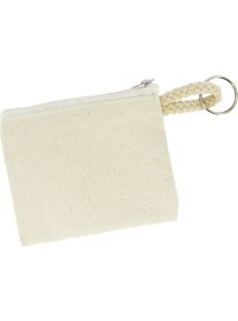 Porte-monnaie avec anneau en coton à décorer, format 11,5x9cm, lot de 6
