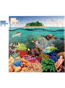 Puzzle de 81 pièces en bois, la barrière de corail