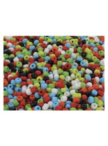 Perles de rocailles opaques, diamètre 5mm, couleurs assorties, bocal de 500