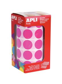 Rouleau de gommettes rondes 20 mm fushia