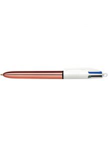 Stylo bille 4 Couleurs Shine rose doré