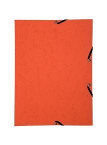 Lot de 10 chemises sans rabat à élastiques en carte lustrée, orange