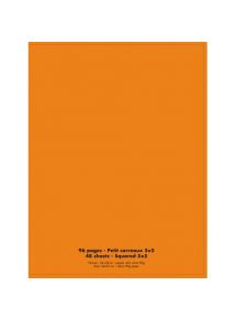 Cahier polypro 24x32cm, 96p, petits carreaux, orange