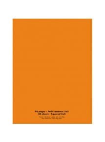 Cahier polypro 24x32cm, 96p, petits carreaux, orange