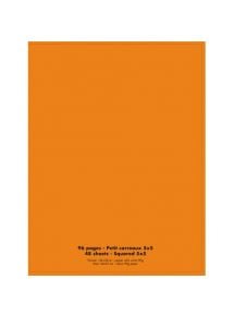 Cahier polypro 24x32cm, 96p, petits carreaux, orange