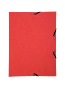 Lot de 10 chemises sans rabat à élastiques en carte lustrée, rouge