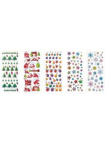 Pochette de 420 stickers 3D thème Noël assortis