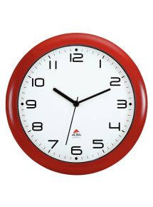 Horloge silencieuse diamètre 30cm rouge