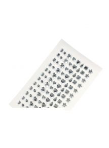 Lot de 96 strass adhésifs imitation diamants assortis