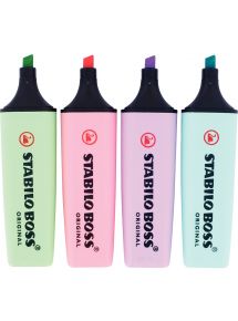 Surligneurs Boss pastels assortis, pochette de 4