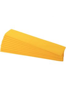 Paquet de 10 feuilles crépon supérieur 250x50 jaune