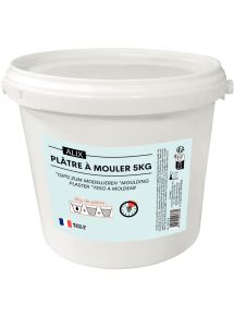 Seau de 5 kg de plâtre à mouler coloris blanc