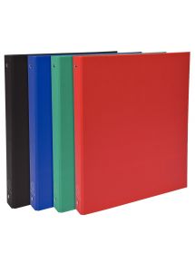 Carton de 20 classeurs 4 anneaux en carton plastifié, format A4, dos 4 cm, 4 coloris assortis