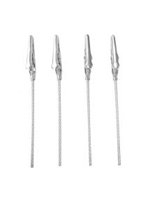 Lot de 4 pinces croco en métal pour pâte Fimo