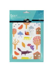 Pochette de 123 maxi gommettes thème : Les 4 saisons, adhésives repositionnables