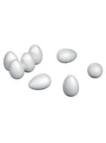 Lot de 25 oeufs 4x6 cm en styropor