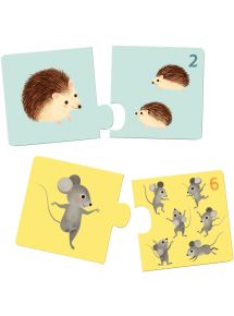 Boite de 12 puzzles duo, bébés animaux