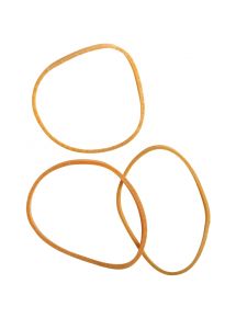 Bracelet caoutchouc étroit blond standard 60x1,8mm, boîte de 100g