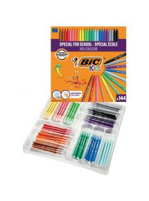Feutre de coloriage Kid couleur pointe moyenne, schoolpack de 144