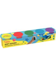 Set de 5 pots de 125 grammes de pâte à jouer blandiver couleurs primaires assorties