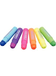 Gouache en stick 10g O'Color, boîte de 6 fluo couleurs assorties