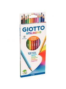 Crayon de couleur Giotto Stilnovo, pochette de 12