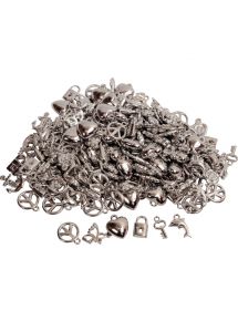 Lot de 200 pampilles argentées assorties