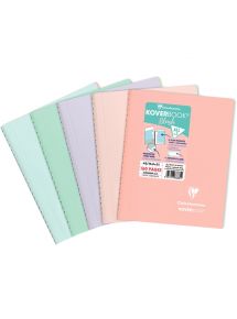 Cahier à reliure intégrale 160 pages Koverbook BLUSH, format A5, petits carreaux
