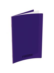 Cahier polypro 24x32cm, 48p, grands carreaux, violet
