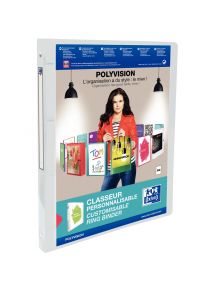 Classeur personnalisable en polypropylène POLYVISION, format A4, dos 2 cm, incolore