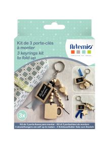 Kit de 3 porte-clés en bois pour Papa