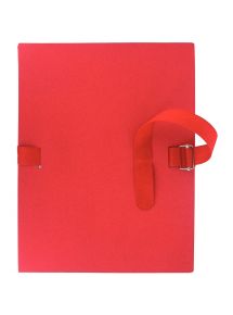 Chemise extensible toilée avec rabat, rouge