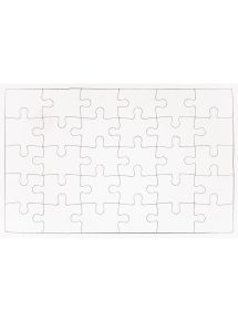 Lot de 10 puzzles blancs en carton à décorer, dimensions 14x21cm