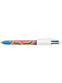 Stylo bille 4 couleurs Lines blue