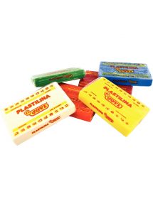 Pâte à modeler végétale Plastilina, présentoir de 15x350g, couleurs assorties