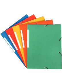 Lot de 5 chemises 3 rabats à élastiques, coloris assortis