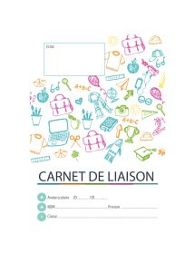 Carnet de liaison format 14,5x20,8cm, 48p, 16 bulletins d'absences
