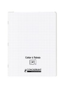 Cahier polypro avec rabat 24x32cm, 96p, petits carreaux carreaux, incolore