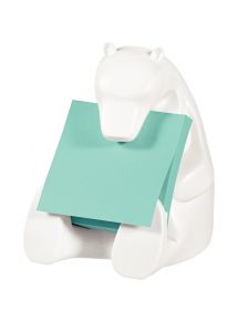 Dévidoir ours blanc avec bloc z-notes super sticky