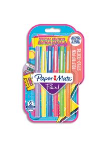 Stylo feutre Flair Original Retro, pochette de 6 couleurs assorties